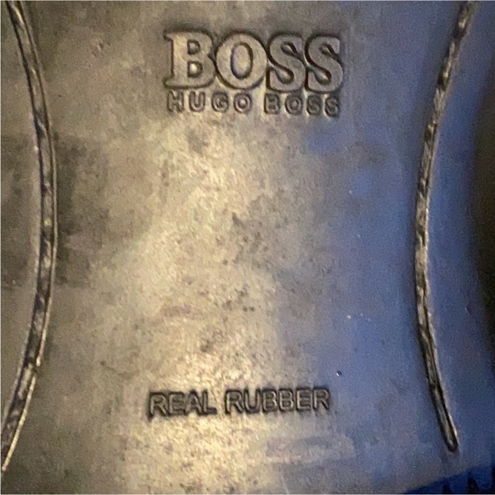 Authentic Boss Hugo Boss designer mens black leather lace up shoes sz 12 - Picture 13 of 15